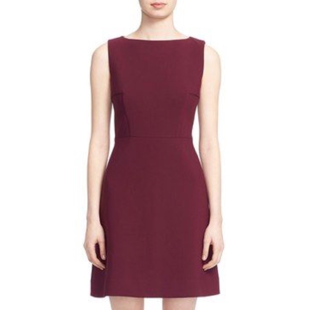 Kate Spade Crepe A-Line Dress in Midnight Wine